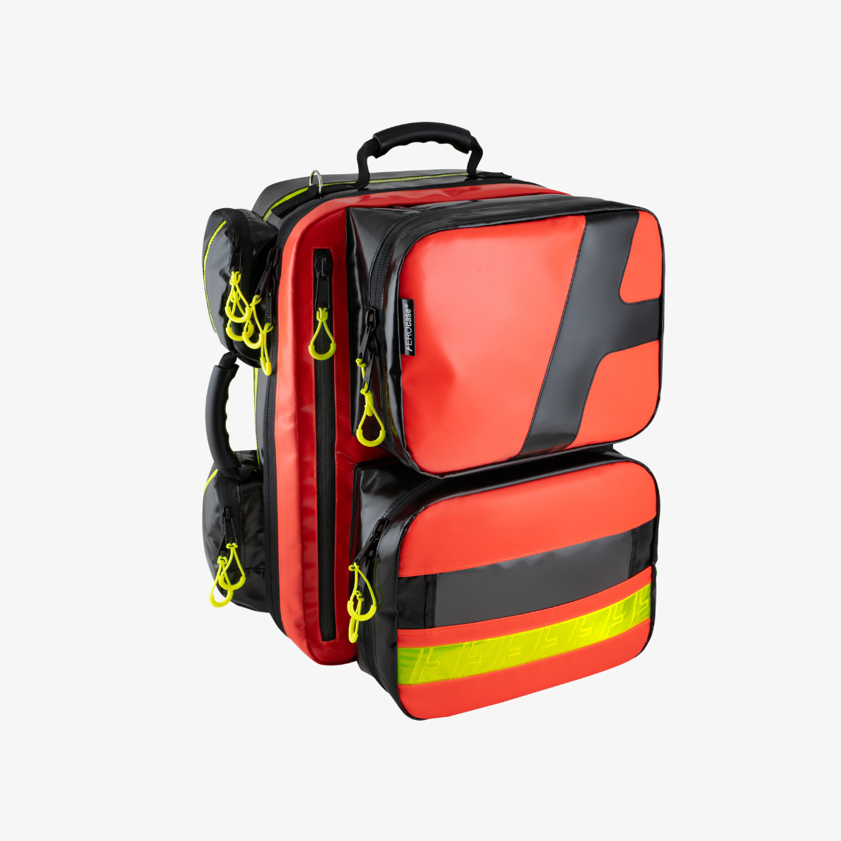 AEROcase® Sac à dos d’urgence Rouge Fluo - MEDpacks B1XLC