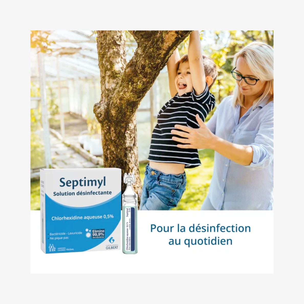 Chlorhexidine unidose 10x5ml SEPTIMYL - Boîte de 10 unidoses