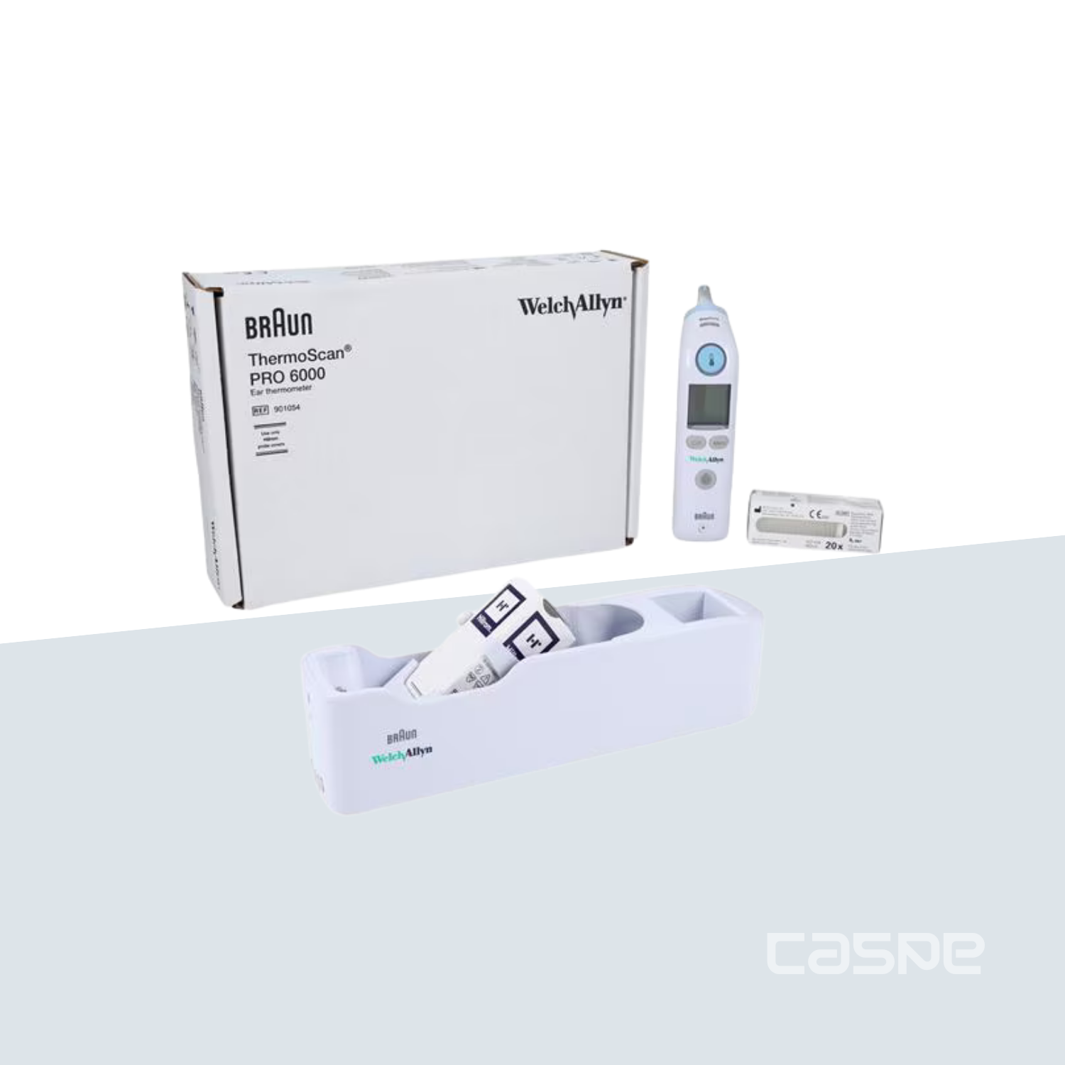 BRAUN Thermomètre auriculaire ThermoScan PRO 6000 Welch Allyn - Grand socle