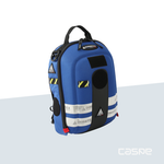 DIMATEX Sac à dos coqué MATT MINI Medium Blue et bandes réflechissante