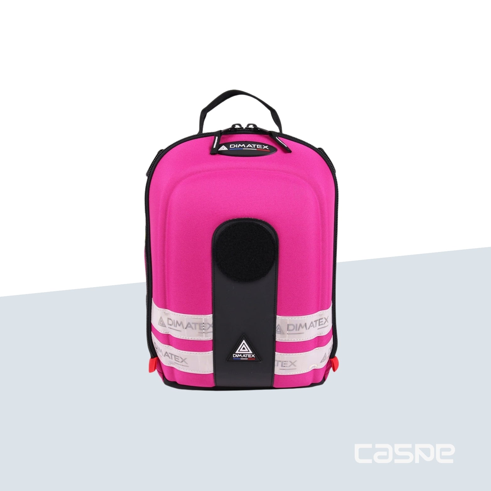 DIMATEX Sac à dos coqué MATT MINI Rose et bandes réflechissante