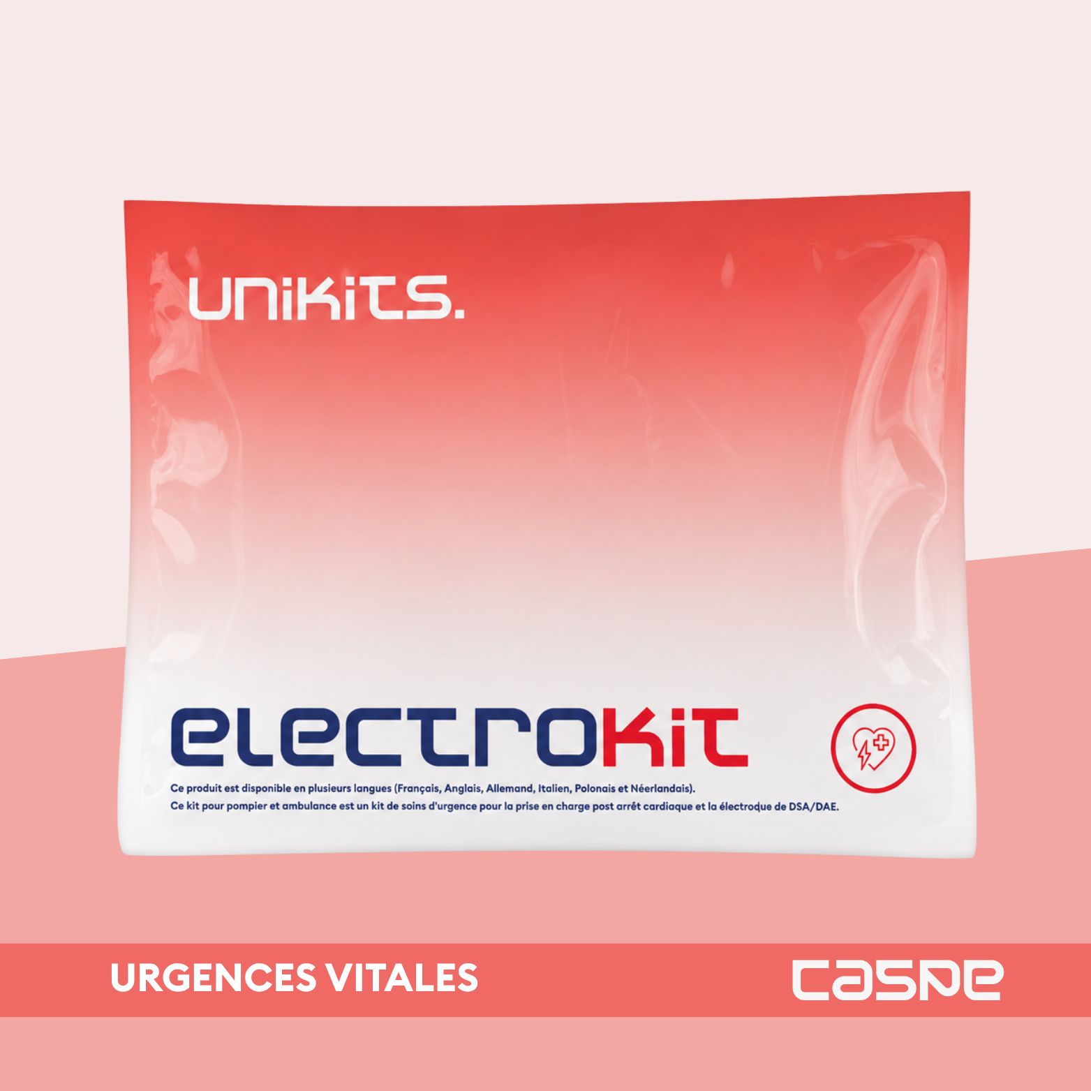 UNIKITS ELECTROKIT Kit de soins post arrêt cardique + éléctrodes DSA/DEA