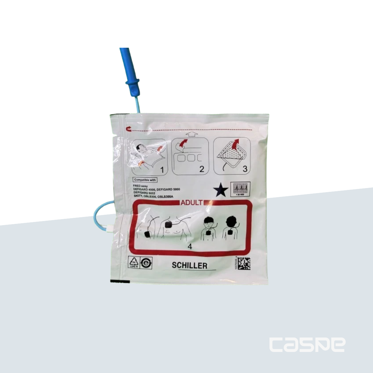 SCHILLER Paire d’électrodes pré-connectées adultes pour SCHILLER FRED EASY/SKITY-FE010