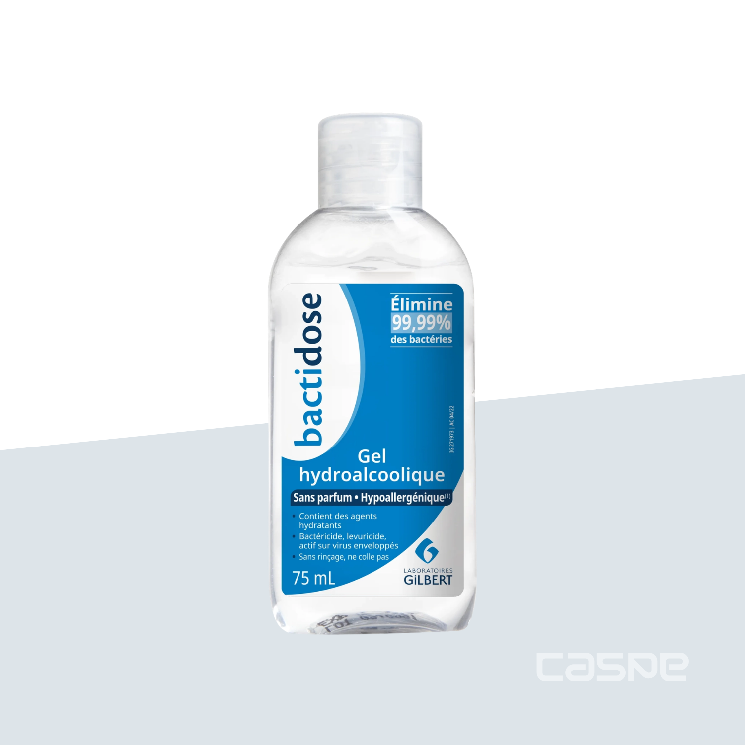 GILBERT Gel hydroalcoolique - Sans parfum - Flacon de 75ml