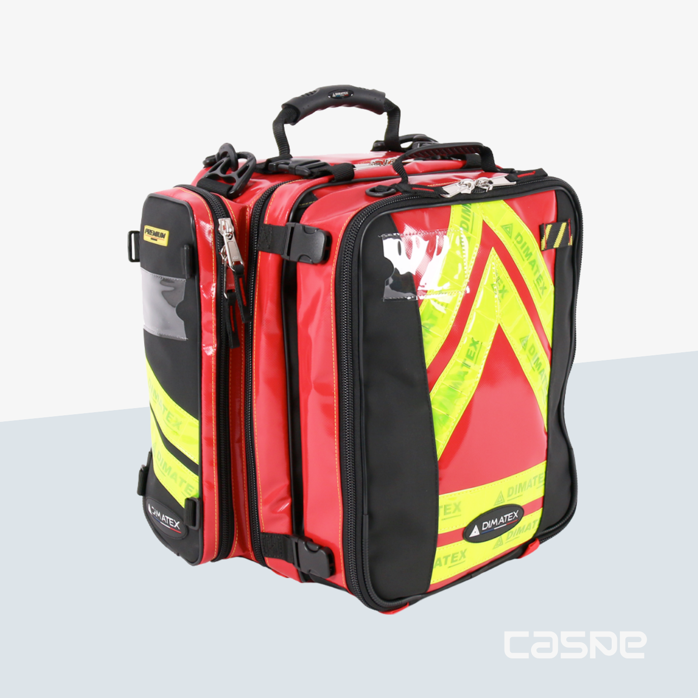 Sac à dos d’urgence Rouge PVC DIMATEX TONIC + Poche PATROL amovible
