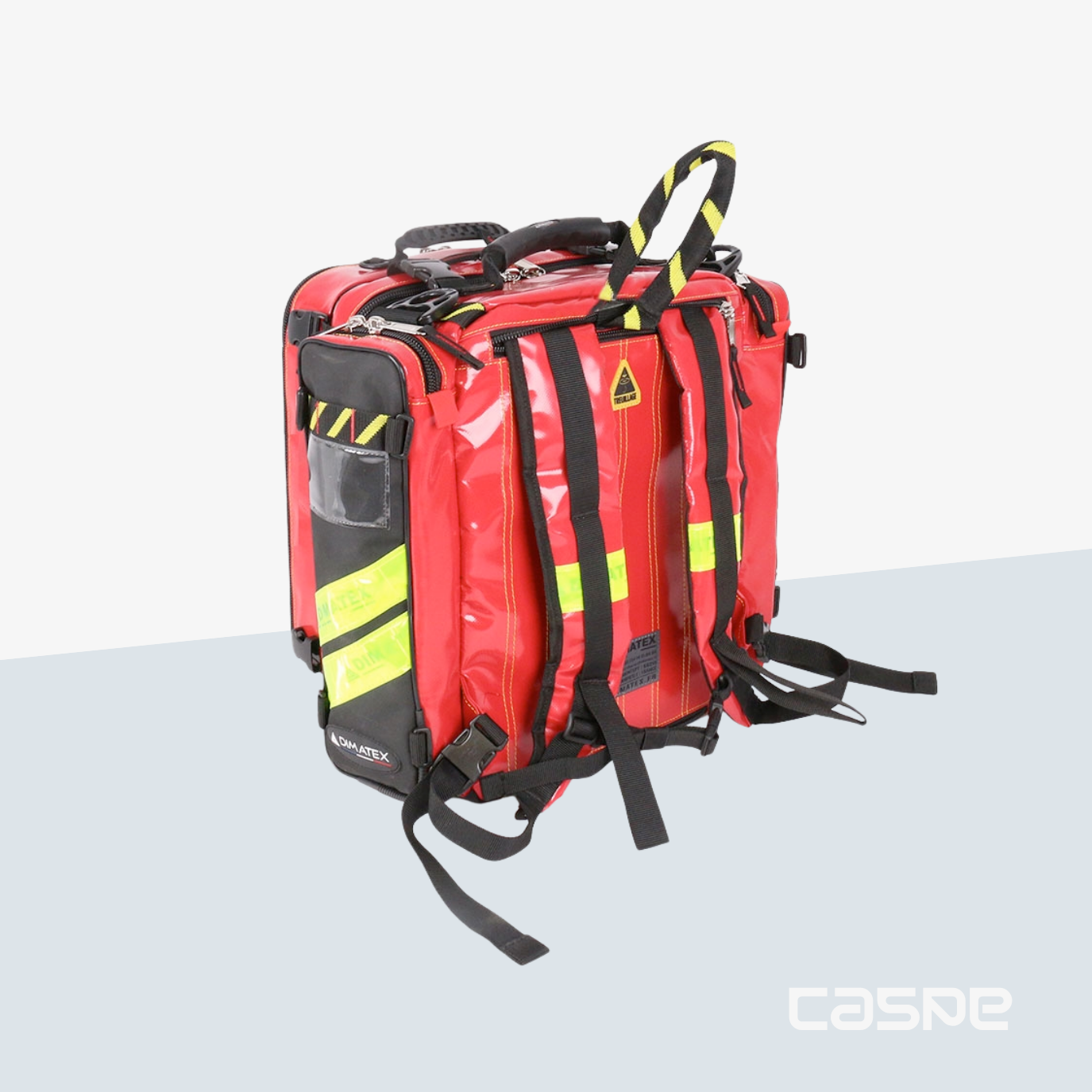 Sac à dos d’urgence Rouge PVC DIMATEX TONIC + Poche PATROL amovible
