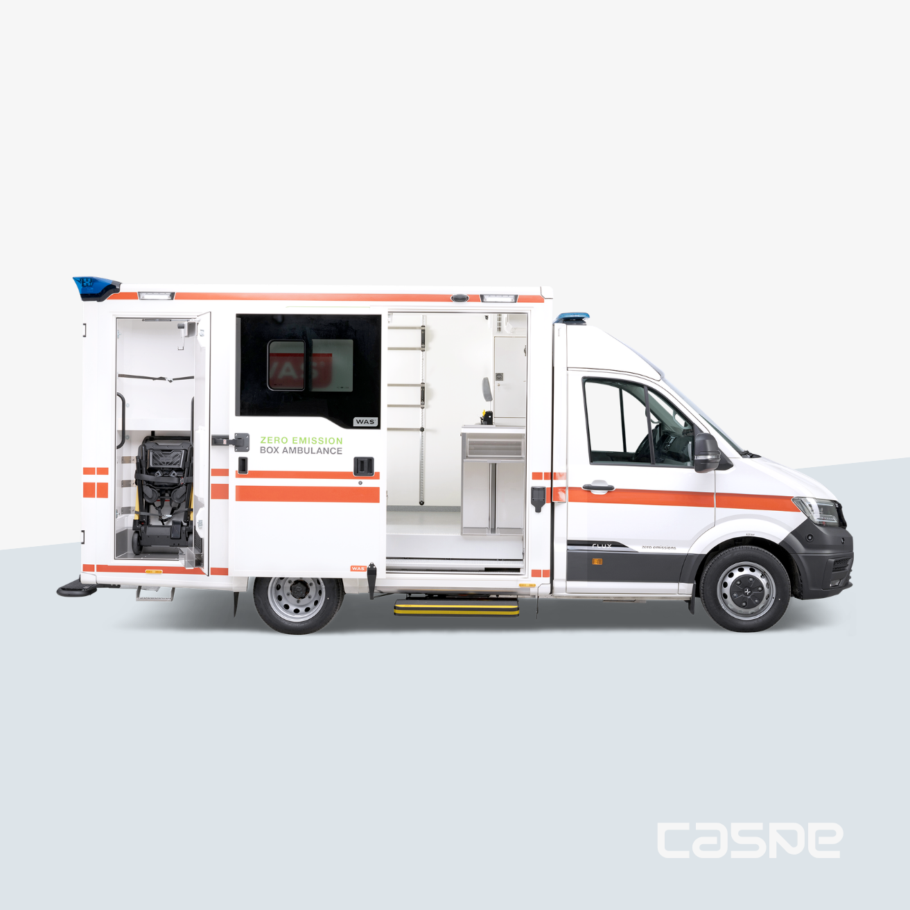 WAS 500 - Ambulance de secours électrique Cellule MAN TGE Flux 5,5T