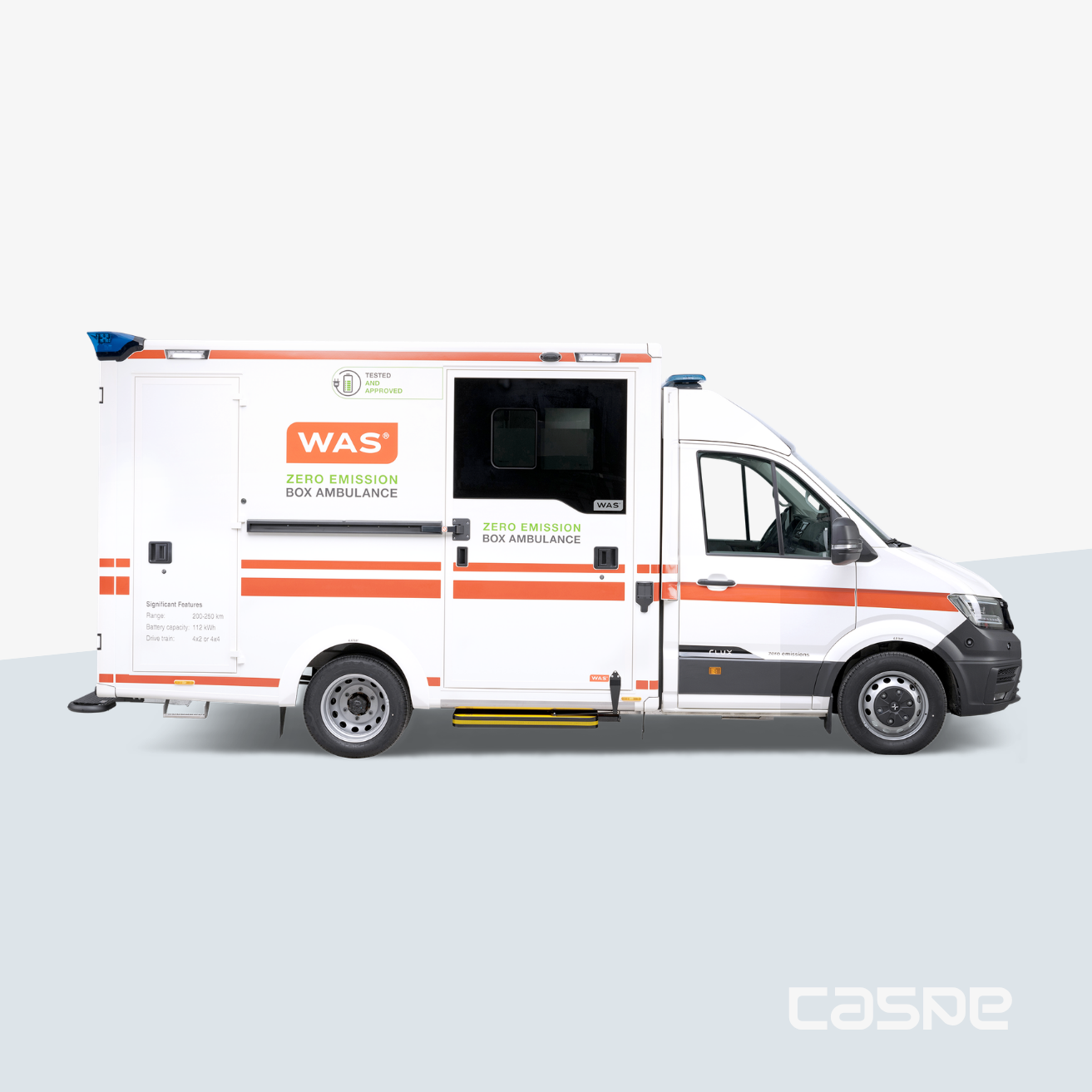 WAS 500 - Ambulance de secours électrique Cellule MAN TGE Flux 5,5T