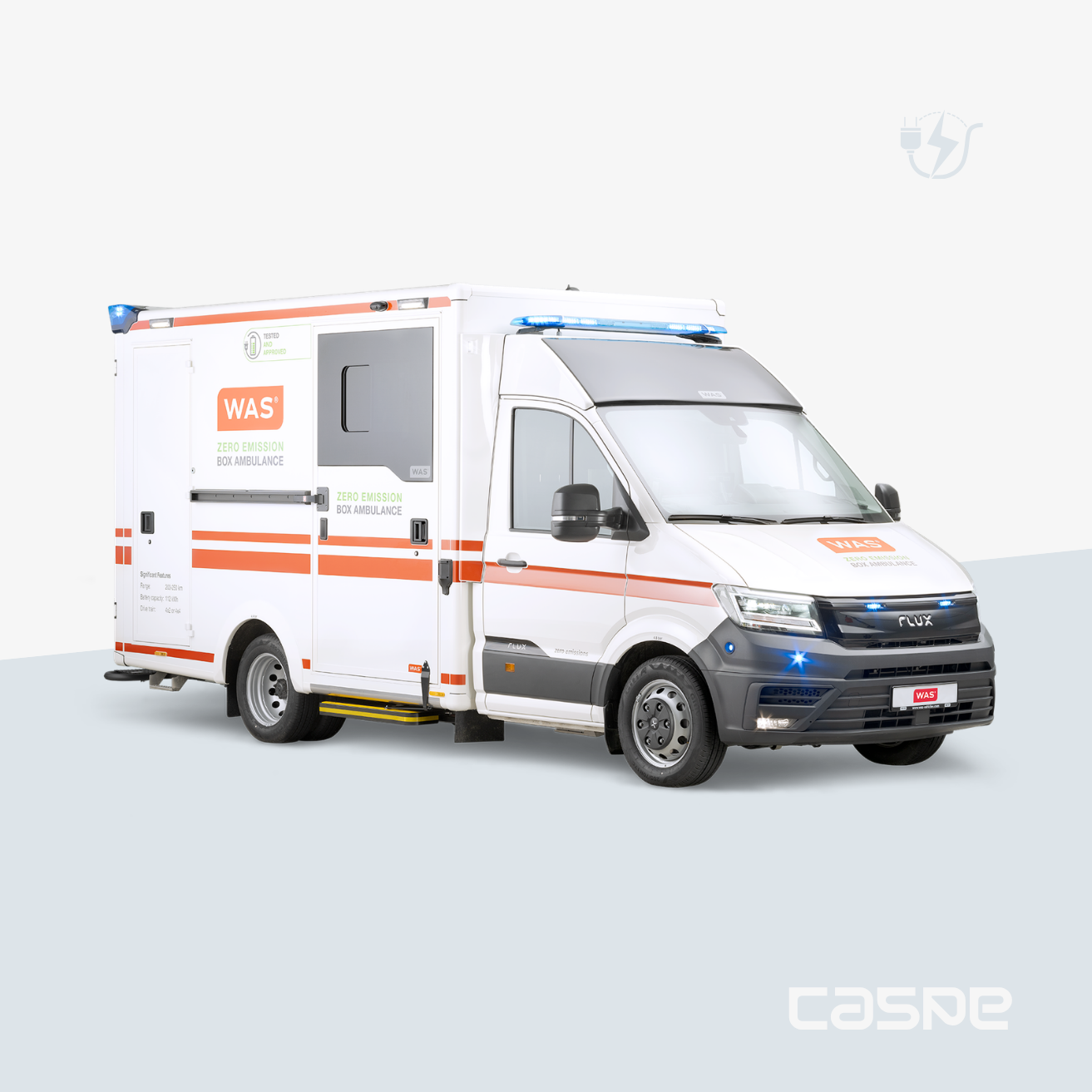WAS 500 - Ambulance de secours électrique Cellule MAN TGE Flux 5,5T